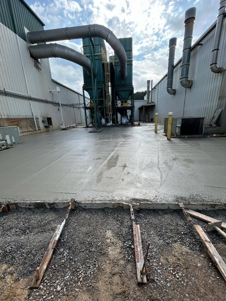 Reinforcing mesh ready for a concrete pour