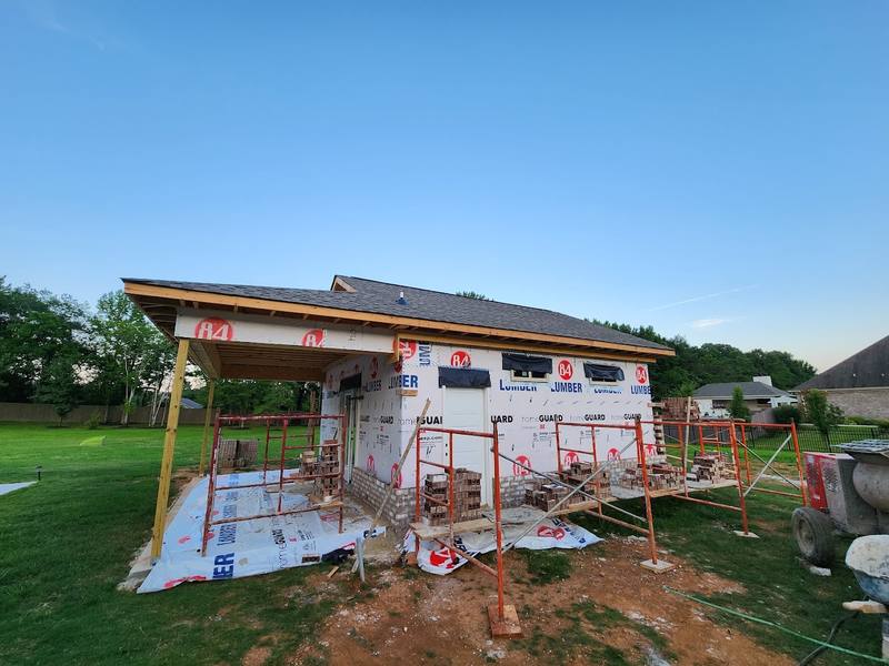 Home addition wrapped and ready for siding